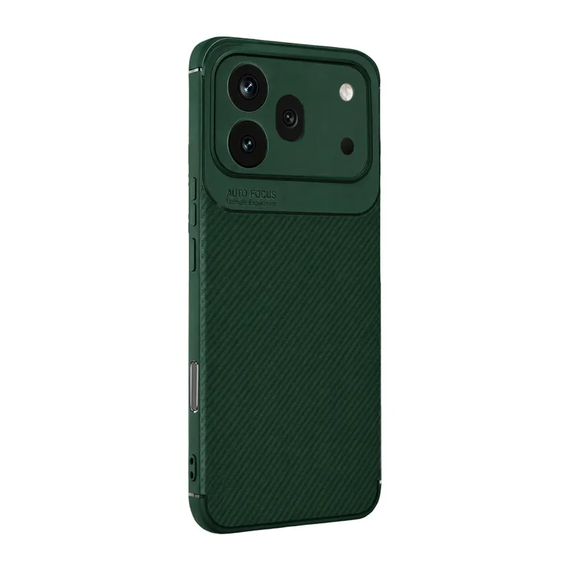 Huawei Honor 600 Pro Auto Focus Karbon Kapak - Koyu Yeşil