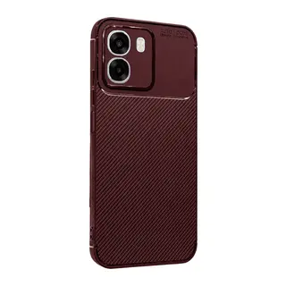 Oppo Oppo A6T 5G Auto Focus Karbon Kapak - Bordo