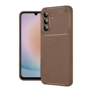 Samsung Galaxy A27 5G Auto Focus Karbon Kapak - Kahverengi