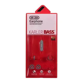 Karler Bass KR-204 Kablolu Kulaklık - Kırmızı