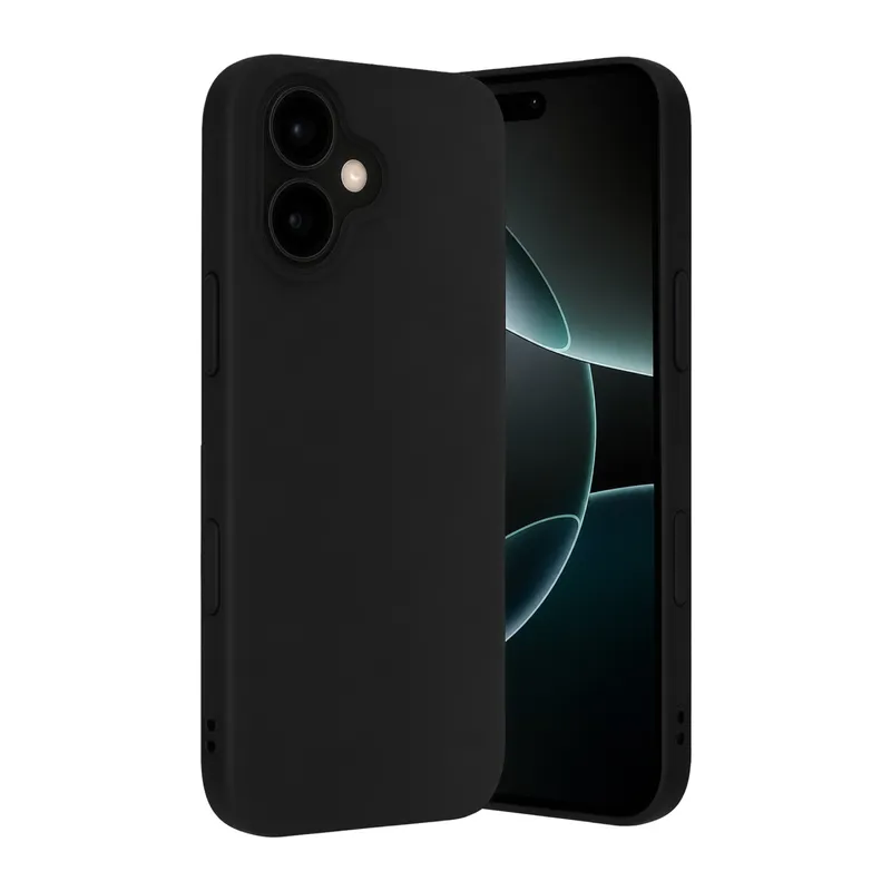 Apple iPhone 17 Nano içi Kadife Silikon - Siyah