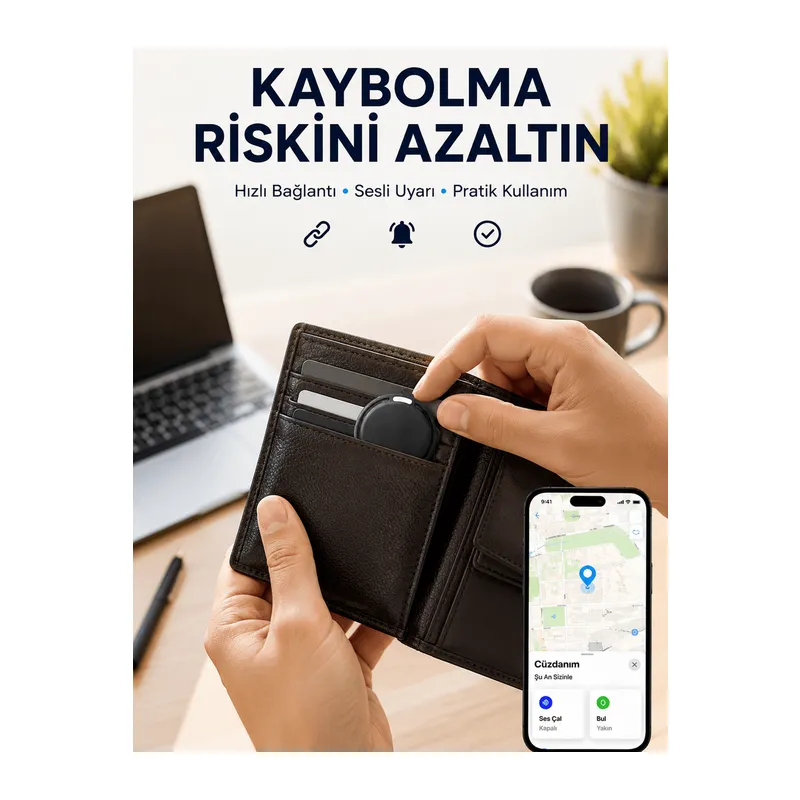 Konum Takip Cihazı AirTag İOS ve Android Uyumlu Akıllı Eşya Bulucu