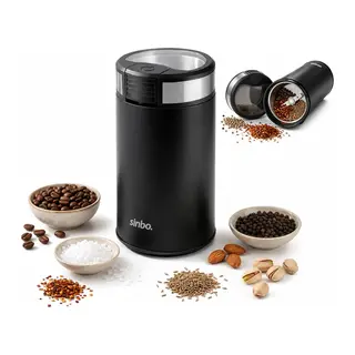 Kahve - Baharat Öğütücü Makine 2 Bıçaklı Çelik Öğütme Haznesi 50GR Öğütme Ac MOTOR=200W SCM-9044