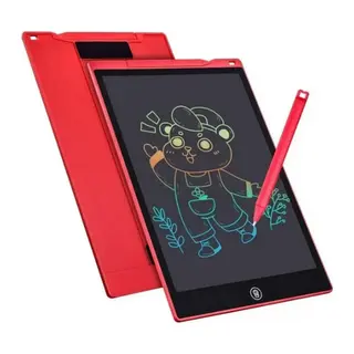 12 Inc Renkli Lcd Grafik Dijital Kalemli Çizim Tableti Yazı Tahta Not Yazma Eğitim Tableti Kırmızı