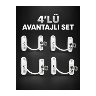 Pencere Güvenlik Kilidi Anahtarlı Çocuk Emniyet Kilidi 4’lü Set