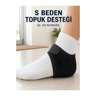 Topuk Koruyucu Destek Çorabı S Beden 36-40 Numara Cırtlı Esnek Tasarım