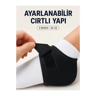 S Beden Cırtlı Topuk Çorabı Ayarlanabilir Topuk ve Ayak Bileği Destekleyici