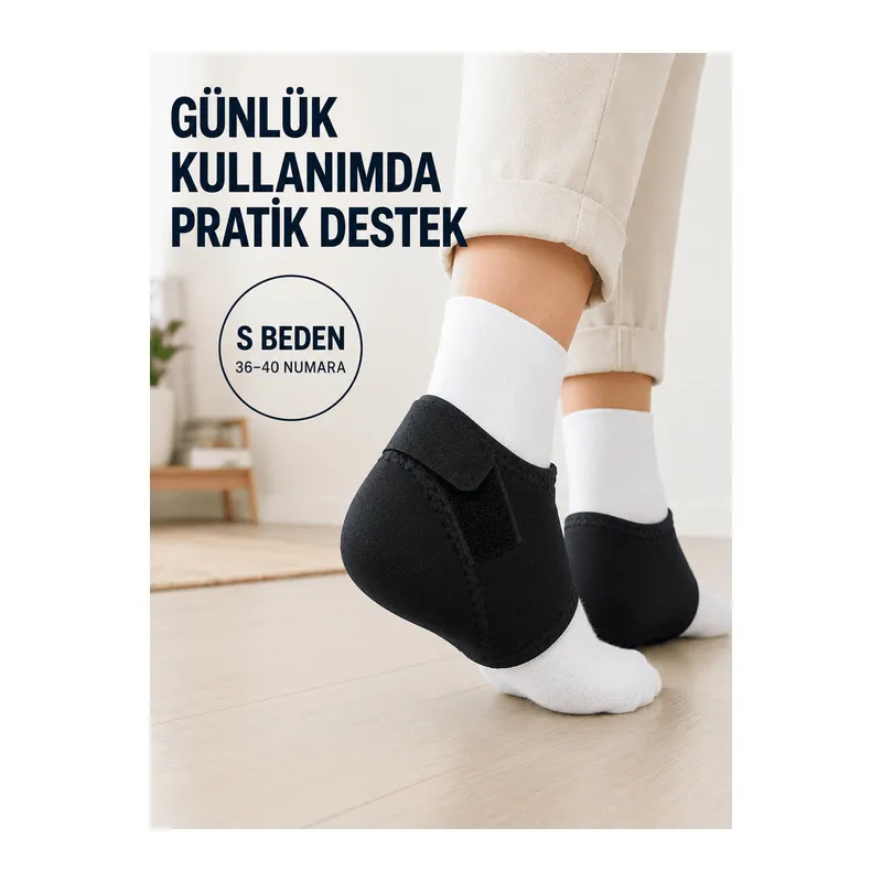 Ayarlanabilir Topuk Desteği S Beden 36-40 Numara Esnek Rahat Topuk Çorabı