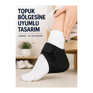 S Beden Topuk Çorabı 36-40 Numara Ayarlanabilir Cırtlı Topuk Destekleyici