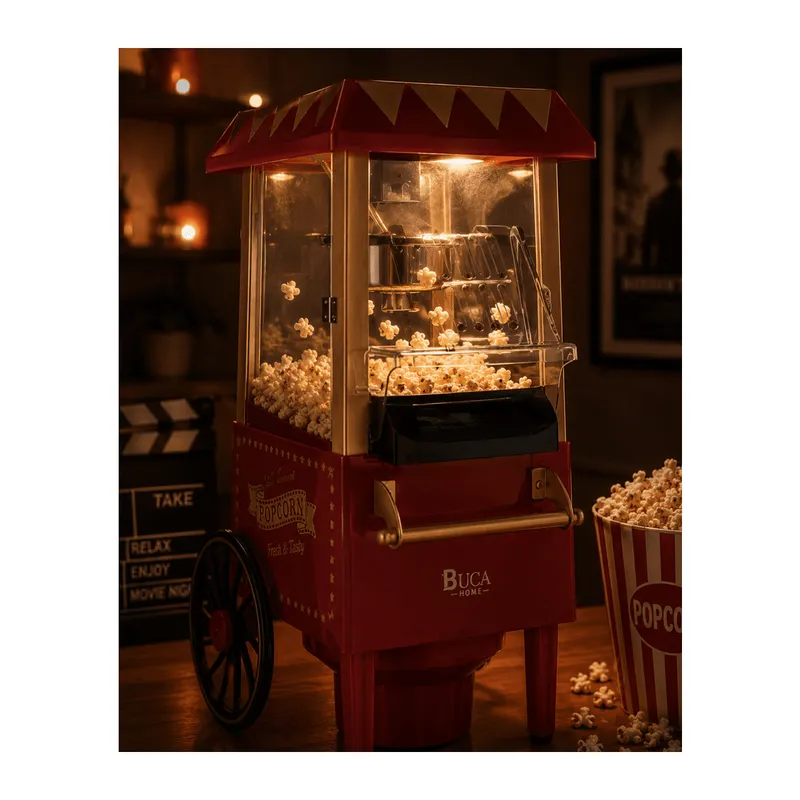 Yağsız Mısır Patlatma Makinesi Sıcak Hava Popcorn Makinesi Nostaljik Tasarım