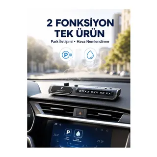 LED Işıklı Araç Ön Cam Telefon Numarası Gösterme Aparatı + 3 Seviyeli Hava Nemlendirici Yeni Nesil