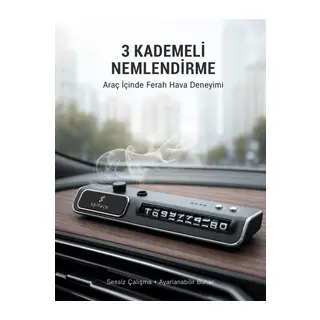 Araç Ön Cam Nemlendirici Telefon Numarası Gösterme Aparatı LED Işıklı Yeni Nesil