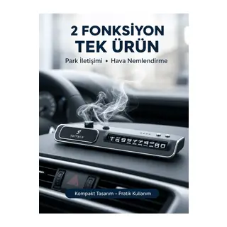 LED Ekranlı Nemlendirici Araç Park İletişim Numarası Gösterici Yeni Nesil