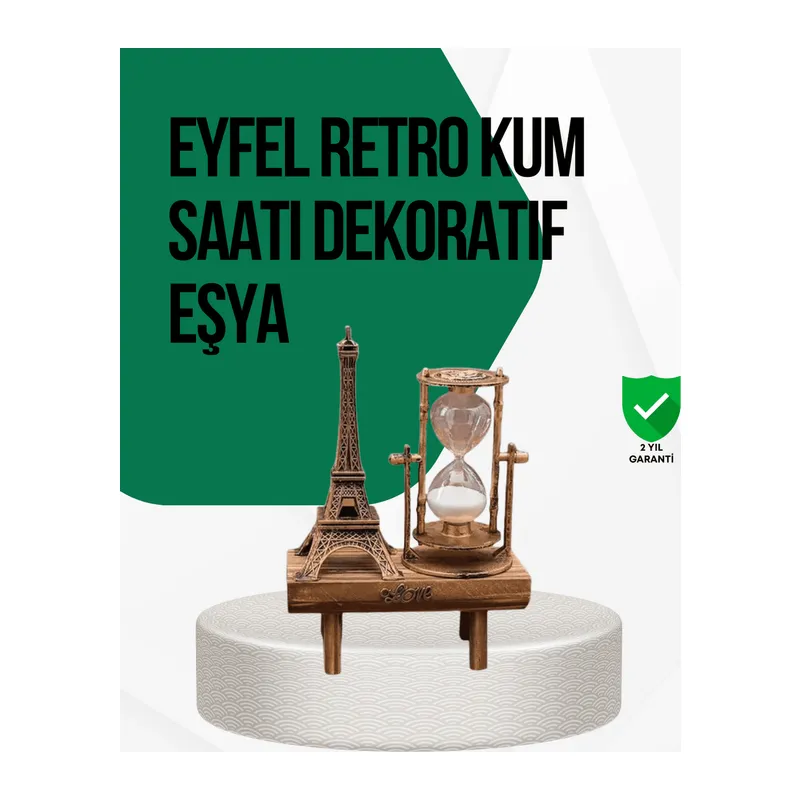 Ahşap Kum Saati – Vintage Tasarımlı Masa Dekoru