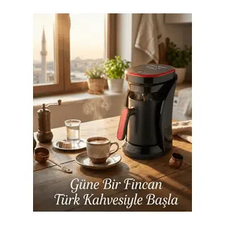 Bol Köpüklü Türk Kahvesi Makinesi Sesli İkaz ve Otomatik Kapanma Özellikli