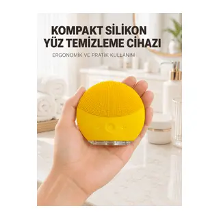 Silikon Yüz Temizleme Fırçası Titreşim Ayarlı USB Şarjlı Cilt Bakım Cihazı