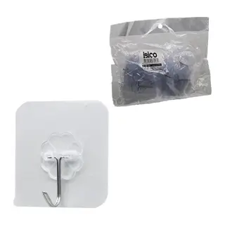 Askı 10PCS Tekli Metal Uçlu Mika Kristal Pls. Tabanlı Şeffaf Pvc Yapışkanlı Montaj
