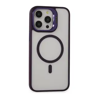 Joko Apple iPhone 14 Pro Kılıf Roblox Lens Magsafe Standlı Kapak - Derin Mor