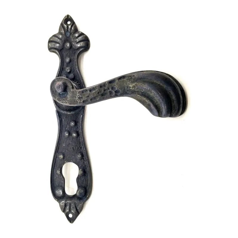 Antika Tarz Dekoratif Pirinç Mevlana Yale Kapı Kolu - 228x48 mm, Oksit