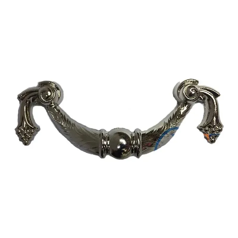 Dekoratif Zamak Üzümlü Kulp - 64mm, Nikel, 100 Adet