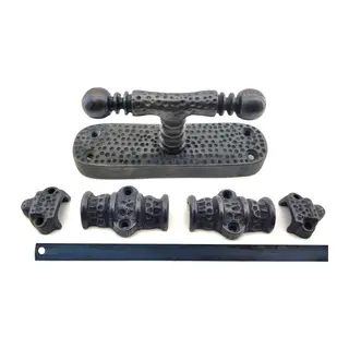 Antika Tarz Dekoratif Pirinç Üstten İspanyolet - 133x40 mm, Oksit