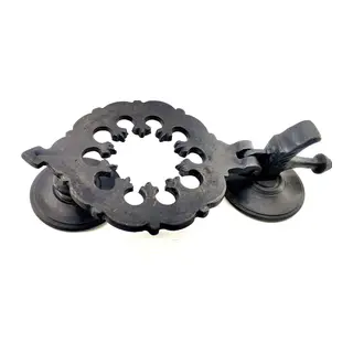 Antika Tarz Dekoratif Pirinç Osmanlı Kapı Tokmağı, Taktak - 265x75mm, Oksit