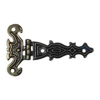 Dekoratif, Sac Tek Kuyruklu Menteşe - 40x68 mm, Küçük, Antik, 1 Adet