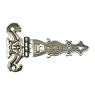 Dekoratif, Sac Tek Kuyruklu Menteşe - 40x68 mm, Küçük, Nikel, 1 Adet