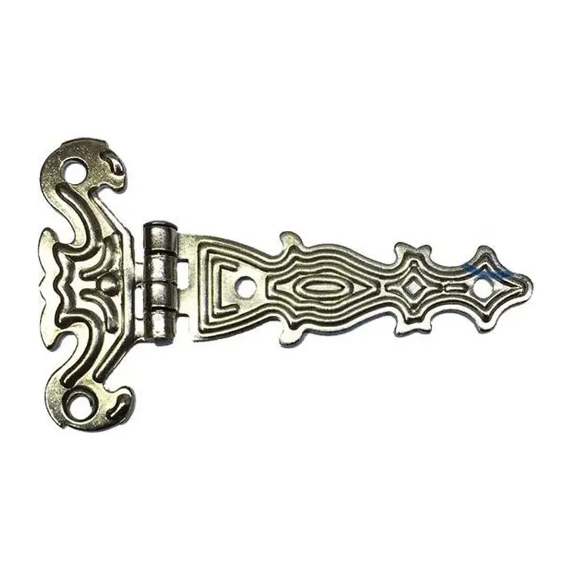 Dekoratif, Sac Tek Kuyruklu Menteşe - 40x68 mm, Küçük, Nikel, 1 Adet