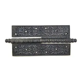 Antika Tarz Dekoratif Pirinç Lüks Okka Menteşe - 20cm, Oksit