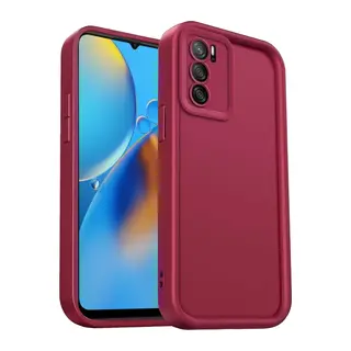 Oppo A16 Kılıf Viera Silikon - Bordo