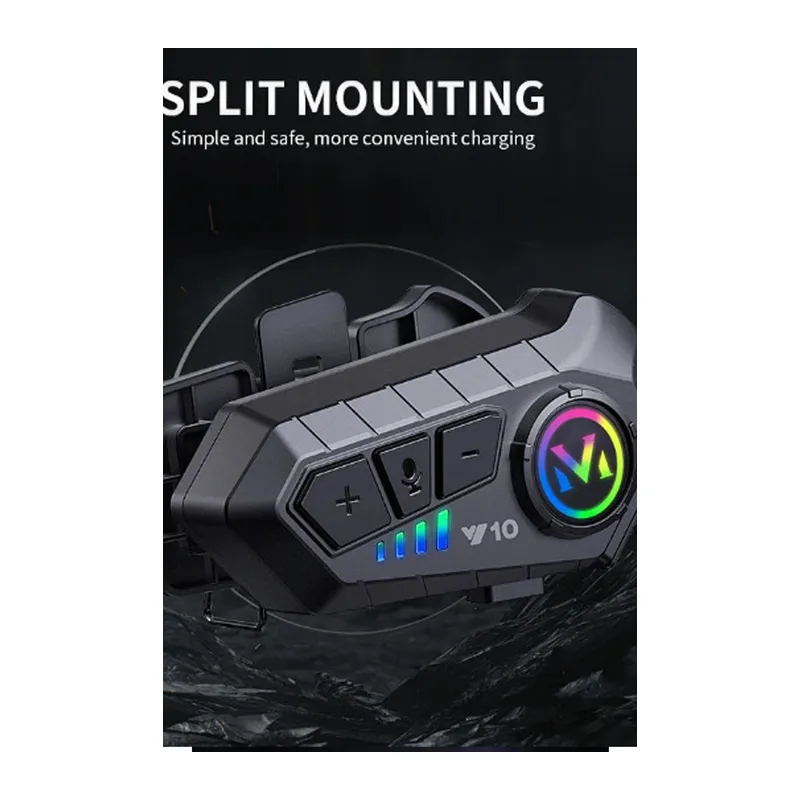 Y10 Kask Kulaklık Bluetooth Motosiklet Kulaklık 5,3 Bluetooth Intercom Motorsiklet Kulaklık