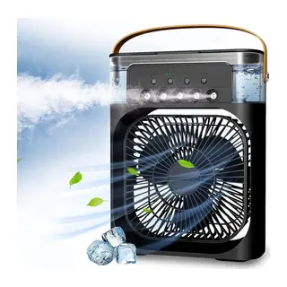 Taşınabilir Işıklı 5 Spreyli Vantilatör Buzlu Buharlı Vantilatör Mini Fan Nemlendirici