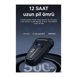 Y11 Bluetooth Kulaklık Mikrofonlu Motosiklet Kulaklığı İntercom Bt 5.3