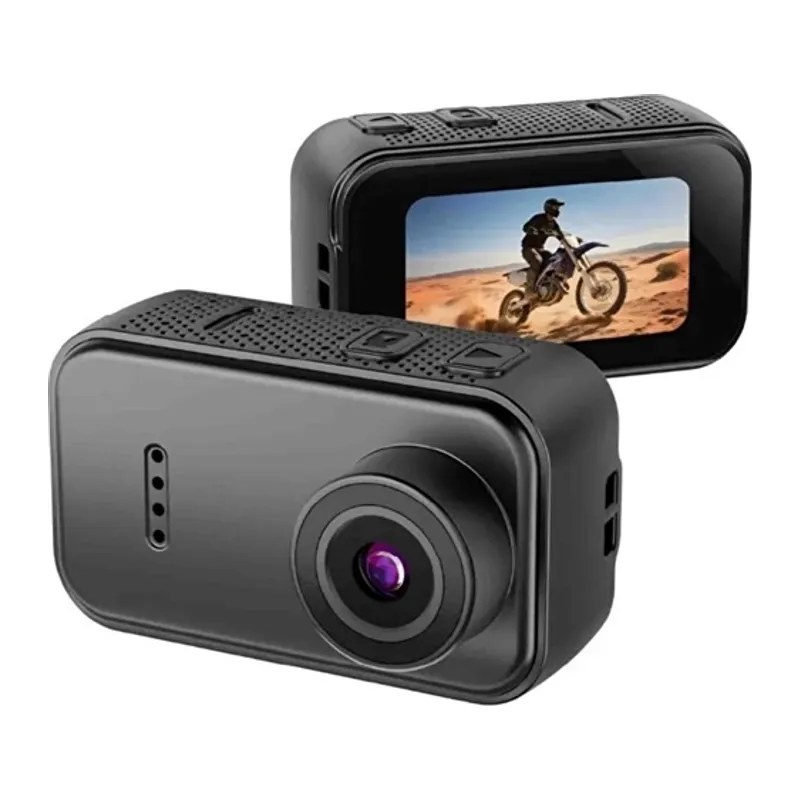 F2 2K 1080P Parmak Kamera 130° Geniş Açı IPS Ekranlı 25g Mini Taşınabilir Cep Kamerası siyah