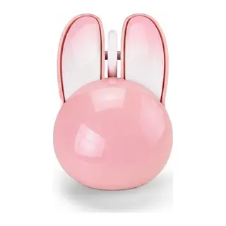 Tavşan figürlü Kablosuz Mouse pil Dahil Etiket Hediyeli pembe