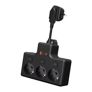 Termal Akım Korumalı 3’lü Duvar Tipi Priz 1x USB 2x Type-C Çıkışlı Grup Priz Çoğaltıcı (3500W)
