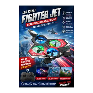 LED Işıklı Oyuncak Drone Fighter Jet Tasarımlı Uzaktan Kumandalı Uçak