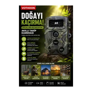 Fotokapan Kamera 3 Sensör 16mp Full Hd 1080p Gece Görüşlü 2 Inç Lcd Ekran