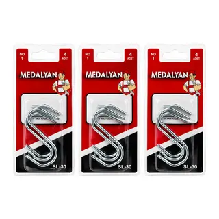 48 Adet NO-1 - Küçük S Kanca 12X4PCS