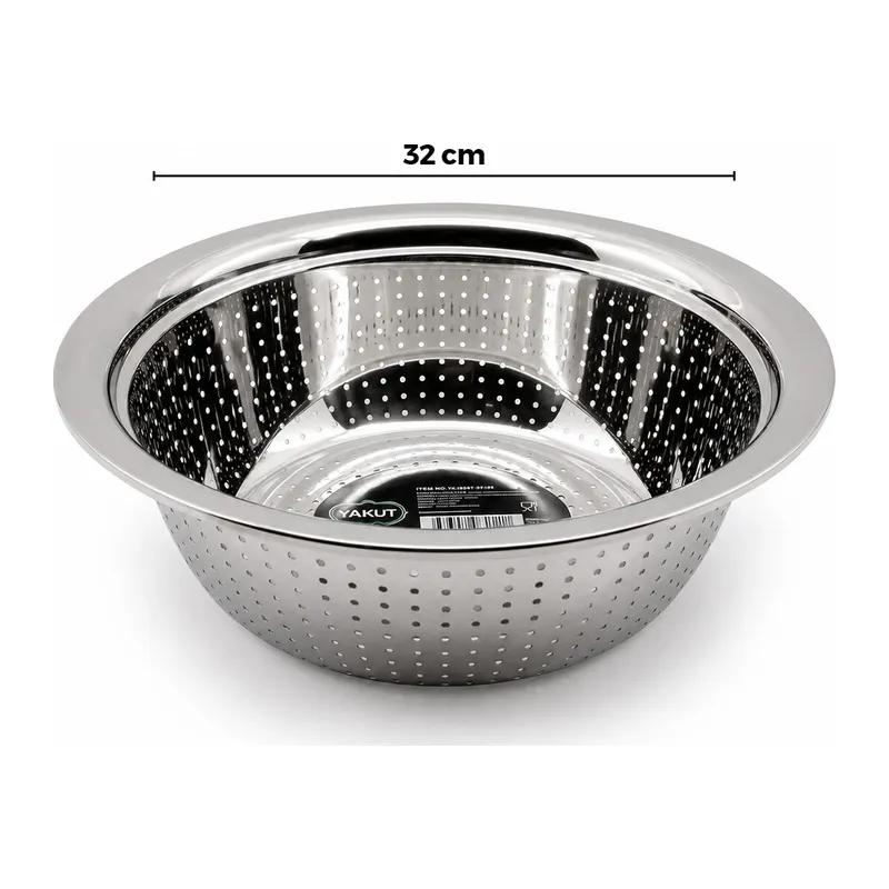 32CM Kulpsuz Paslanmaz Metal Sepet Süzgeç