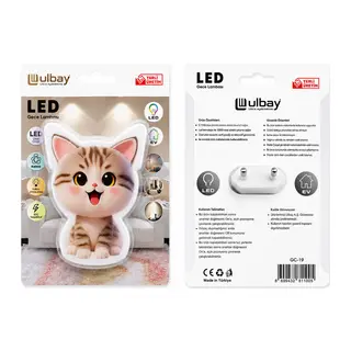 10 Adet Kedi Ledli Gece Lambası GC-19