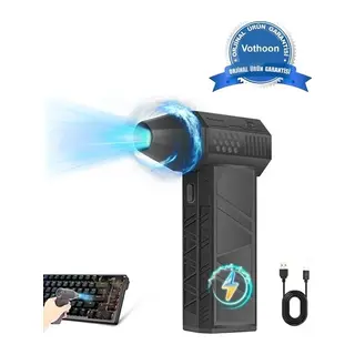 Turbo Jet 130000RPM Şarjlı Turbo Jet Şiddetli Fan Güçlü Hava Üfleyici Araç Süpürgesi 4000 Mah 52M/Sec