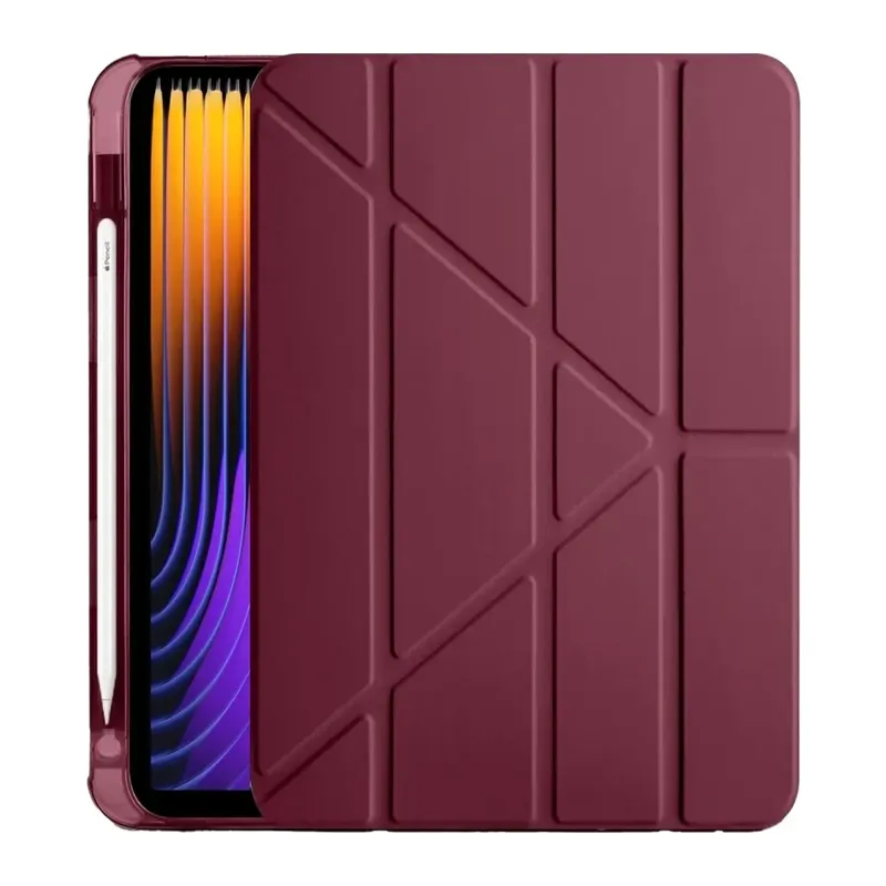Xiaomi Pad 7 Pro Kılıf Kalemlikli Mars Tablet Kılıfı - Mürdüm