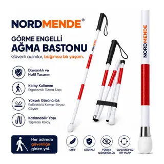 AĞMA Bastonu – Hafif, Dayanıklı ve Ergonomik Tasarım,Ağma Bastonu Kayar Uclu Reflektörlü