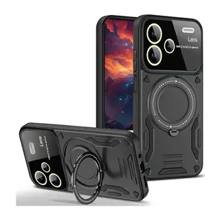 Xiaomi Redmi Note 13 Pro Plus Joy Lens Standlı Kapak - Siyah