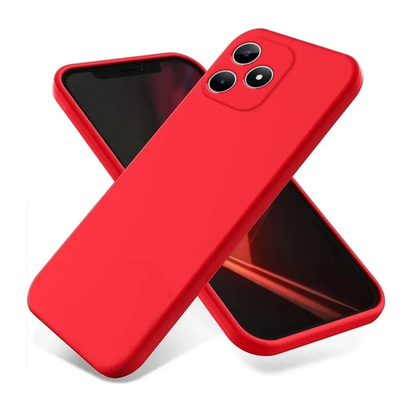 Realme Note 50 4G Kılıf First Silikon - Kırmızı