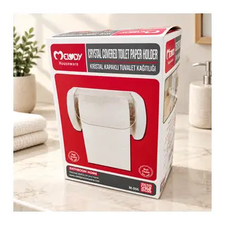 Kristal Kapaklı WC Kağıtlığı