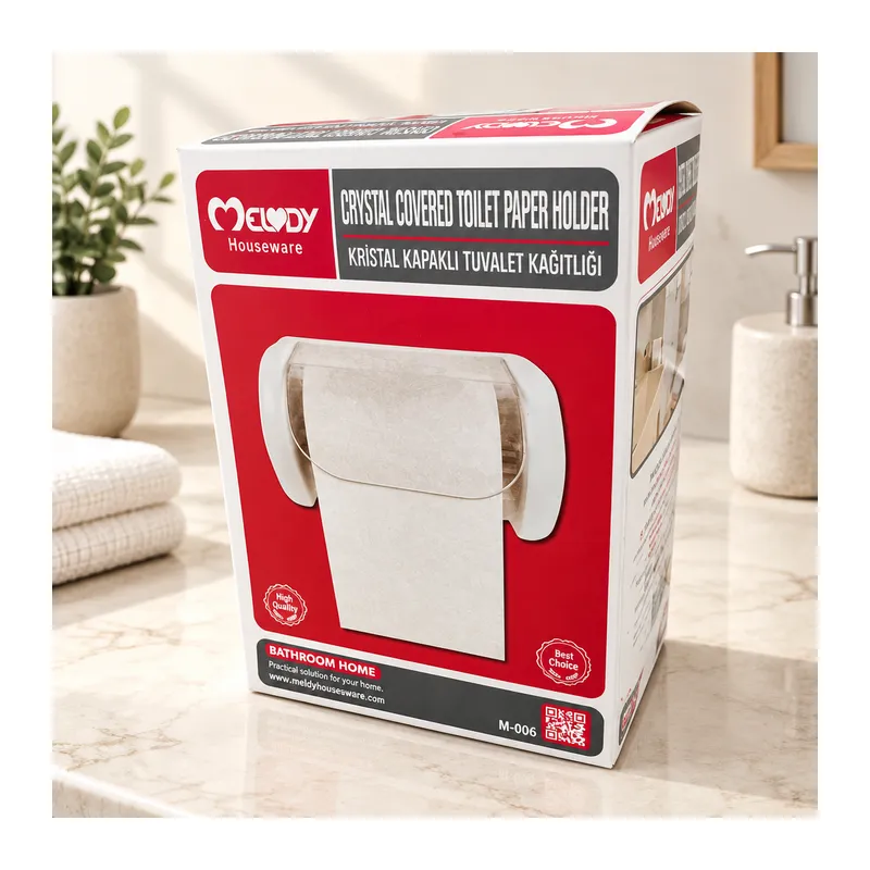 Kristal Kapaklı WC Kağıtlığı