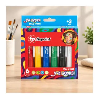 6 Renk Yüz Boyası